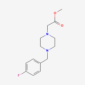 molecular formula C14H19FN2O2 B5299845 methyl [4-(4-fluorobenzyl)-1-piperazinyl]acetate 