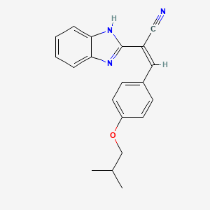 molecular formula C20H19N3O B5299863 2-(1H-benzimidazol-2-yl)-3-(4-isobutoxyphenyl)acrylonitrile 