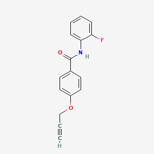 molecular formula C16H12FNO2 B5299873 N-(2-fluorophenyl)-4-(2-propyn-1-yloxy)benzamide 