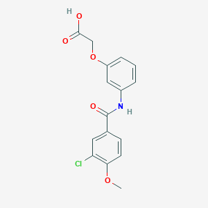 molecular formula C16H14ClNO5 B5299879 {3-[(3-chloro-4-methoxybenzoyl)amino]phenoxy}acetic acid 
