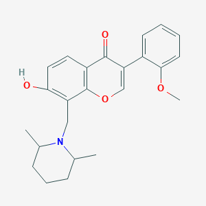 molecular formula C24H27NO4 B5299922 8-[(2,6-dimethyl-1-piperidinyl)methyl]-7-hydroxy-3-(2-methoxyphenyl)-4H-chromen-4-one 