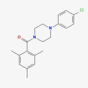 molecular formula C20H23ClN2O B5299934 [4-(4-CHLOROPHENYL)PIPERAZINO](MESITYL)METHANONE 