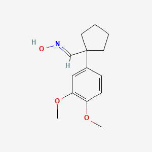 molecular formula C14H19NO3 B5299975 1-(3,4-dimethoxyphenyl)cyclopentanecarbaldehyde oxime 