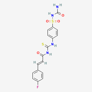 N-{[(4-{[(aminocarbonyl)amino]sulfonyl}phenyl)amino]carbonothioyl}-3-(4-fluorophenyl)acrylamide