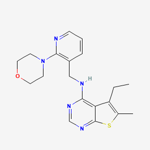 molecular formula C19H23N5OS B5299992 5-ethyl-6-methyl-N-[(2-morpholin-4-ylpyridin-3-yl)methyl]thieno[2,3-d]pyrimidin-4-amine 
