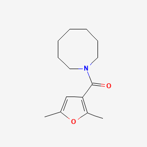 molecular formula C14H21NO2 B5300003 1-(2,5-dimethyl-3-furoyl)azocane 