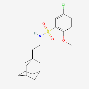 molecular formula C19H26ClNO3S B5300007 N-[2-(1-adamantyl)ethyl]-5-chloro-2-methoxybenzenesulfonamide 