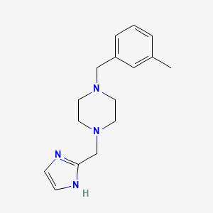 molecular formula C16H22N4 B5300009 1-(1H-imidazol-2-ylmethyl)-4-(3-methylbenzyl)piperazine 