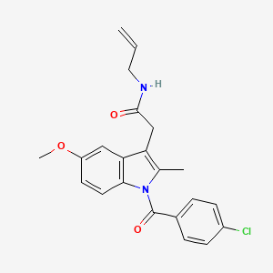molecular formula C22H21ClN2O3 B5300046 N-allyl-2-[1-(4-chlorobenzoyl)-5-methoxy-2-methyl-1H-indol-3-yl]acetamide 