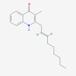 molecular formula C19H25NO B530010 2-(2-Nonenyl)-3-methylquinolin-4(1H)-one 