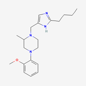 molecular formula C20H30N4O B5300138 1-[(2-butyl-1H-imidazol-4-yl)methyl]-4-(2-methoxyphenyl)-2-methylpiperazine 