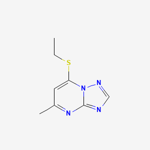 molecular formula C8H10N4S B5300146 7-(ethylthio)-5-methyl[1,2,4]triazolo[1,5-a]pyrimidine 