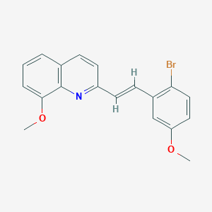 molecular formula C19H16BrNO2 B5300150 2-[2-(2-bromo-5-methoxyphenyl)vinyl]-8-methoxyquinoline 