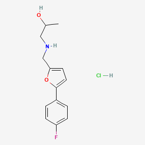 molecular formula C14H17ClFNO2 B5300166 1-({[5-(4-fluorophenyl)-2-furyl]methyl}amino)-2-propanol hydrochloride 