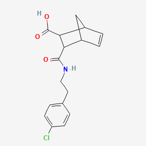 molecular formula C17H18ClNO3 B5300176 3-({[2-(4-chlorophenyl)ethyl]amino}carbonyl)bicyclo[2.2.1]hept-5-ene-2-carboxylic acid 