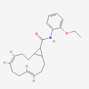 molecular formula C22H29NO2 B5300178 N-(2-ethoxyphenyl)bicyclo[10.1.0]trideca-4,8-diene-13-carboxamide 