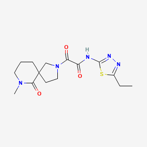 molecular formula C15H21N5O3S B5300234 N-(5-ethyl-1,3,4-thiadiazol-2-yl)-2-(7-methyl-6-oxo-2,7-diazaspiro[4.5]dec-2-yl)-2-oxoacetamide 