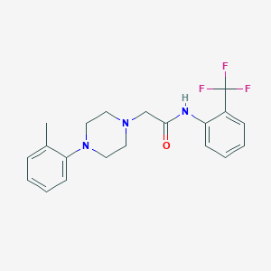 molecular formula C20H22F3N3O B5300246 2-[4-(2-methylphenyl)-1-piperazinyl]-N-[2-(trifluoromethyl)phenyl]acetamide 