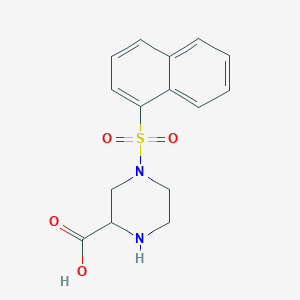 molecular formula C15H16N2O4S B5300264 4-(1-naphthylsulfonyl)piperazine-2-carboxylic acid 