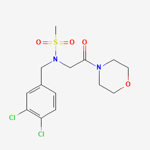 molecular formula C14H18Cl2N2O4S B5300267 N-(3,4-dichlorobenzyl)-N-[2-(4-morpholinyl)-2-oxoethyl]methanesulfonamide 