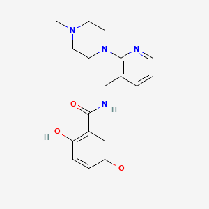molecular formula C19H24N4O3 B5300274 2-hydroxy-5-methoxy-N-{[2-(4-methylpiperazin-1-yl)pyridin-3-yl]methyl}benzamide 