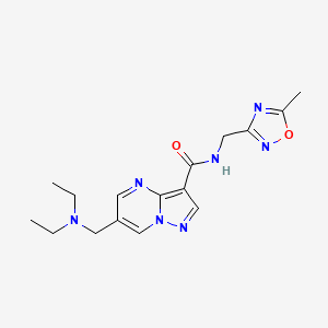 6-[(diethylamino)methyl]-N-[(5-methyl-1,2,4-oxadiazol-3-yl)methyl]pyrazolo[1,5-a]pyrimidine-3-carboxamide