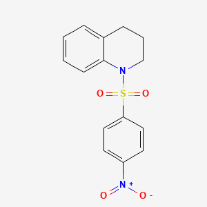 molecular formula C15H14N2O4S B5300289 1-[(4-nitrophenyl)sulfonyl]-1,2,3,4-tetrahydroquinoline CAS No. 182565-33-9