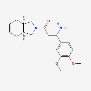 molecular formula C19H26N2O3 B5300302 1-(3,4-dimethoxyphenyl)-3-[(3aR*,7aS*)-1,3,3a,4,7,7a-hexahydro-2H-isoindol-2-yl]-3-oxo-1-propanamine 