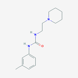 molecular formula C15H23N3O B5300319 N-(3-methylphenyl)-N'-[2-(1-piperidinyl)ethyl]urea 