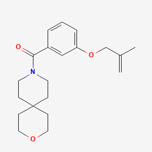 molecular formula C20H27NO3 B5300347 9-{3-[(2-methylprop-2-en-1-yl)oxy]benzoyl}-3-oxa-9-azaspiro[5.5]undecane 