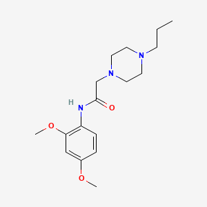 molecular formula C17H27N3O3 B5300361 N-(2,4-dimethoxyphenyl)-2-(4-propyl-1-piperazinyl)acetamide 