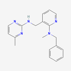 molecular formula C19H21N5 B5300397 N-({2-[benzyl(methyl)amino]pyridin-3-yl}methyl)-4-methylpyrimidin-2-amine 