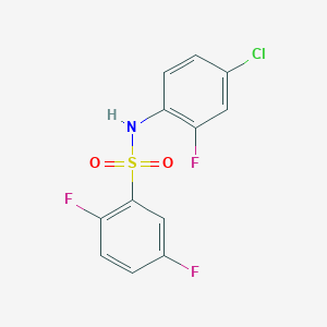 molecular formula C12H7ClF3NO2S B5300426 N-(4-chloro-2-fluorophenyl)-2,5-difluorobenzenesulfonamide 