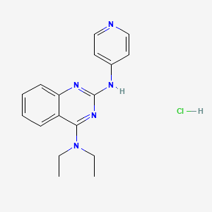 molecular formula C17H20ClN5 B5300468 N~4~,N~4~-diethyl-N~2~-4-pyridinyl-2,4-quinazolinediamine hydrochloride 