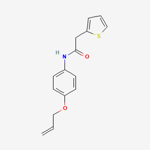 molecular formula C15H15NO2S B5300494 N-[4-(allyloxy)phenyl]-2-(2-thienyl)acetamide 