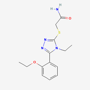 2-{[5-(2-ethoxyphenyl)-4-ethyl-4H-1,2,4-triazol-3-yl]thio}acetamide