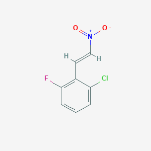 molecular formula C8H5ClFNO2 B053006 (E)-1-氯-3-氟-2-(2-硝基乙烯基)苯 CAS No. 116272-78-7