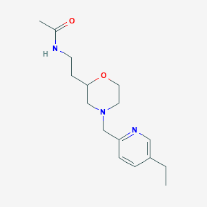 molecular formula C16H25N3O2 B5300638 N-(2-{4-[(5-ethylpyridin-2-yl)methyl]morpholin-2-yl}ethyl)acetamide 