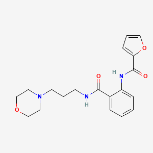 molecular formula C19H23N3O4 B5300645 N-[2-({[3-(4-morpholinyl)propyl]amino}carbonyl)phenyl]-2-furamide 