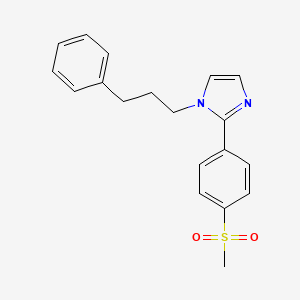 molecular formula C19H20N2O2S B5300659 2-[4-(methylsulfonyl)phenyl]-1-(3-phenylpropyl)-1H-imidazole 