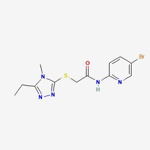 N-(5-bromo-2-pyridinyl)-2-[(5-ethyl-4-methyl-4H-1,2,4-triazol-3-yl)thio]acetamide