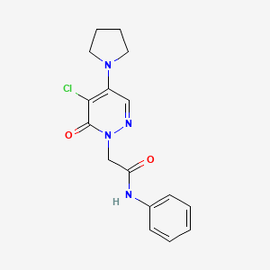 2-[5-chloro-6-oxo-4-(1-pyrrolidinyl)-1(6H)-pyridazinyl]-N-phenylacetamide