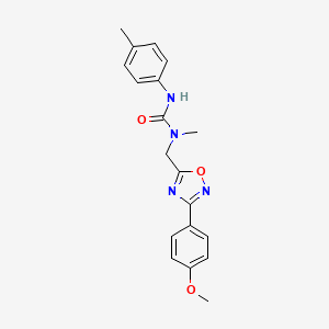 molecular formula C19H20N4O3 B5300714 N-{[3-(4-methoxyphenyl)-1,2,4-oxadiazol-5-yl]methyl}-N-methyl-N'-(4-methylphenyl)urea 