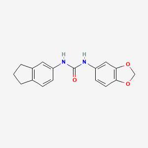molecular formula C17H16N2O3 B5300727 N-1,3-benzodioxol-5-yl-N'-(2,3-dihydro-1H-inden-5-yl)urea 