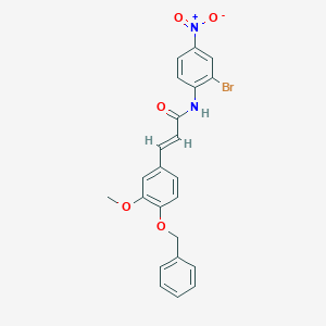 molecular formula C23H19BrN2O5 B5300742 3-[4-(benzyloxy)-3-methoxyphenyl]-N-(2-bromo-4-nitrophenyl)acrylamide 