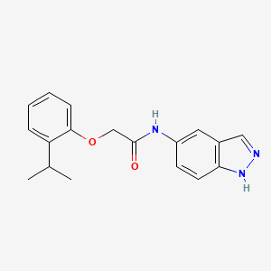 molecular formula C18H19N3O2 B5300768 N-1H-indazol-5-yl-2-(2-isopropylphenoxy)acetamide 