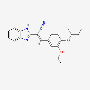 2-(1H-benzimidazol-2-yl)-3-(4-sec-butoxy-3-ethoxyphenyl)acrylonitrile