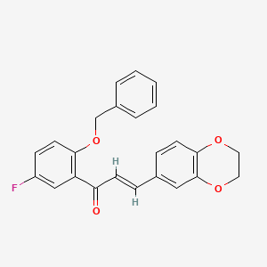 1-(2-BENZYLOXY-5-FLUORO-PHENYL)-3-(2,3-DIHYDRO-BENZO(1,4)DIOXIN-6-YL)-PROPENONE