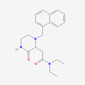 molecular formula C21H27N3O2 B5300817 N,N-diethyl-2-[1-(1-naphthylmethyl)-3-oxo-2-piperazinyl]acetamide 