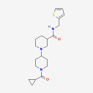 molecular formula C20H29N3O2S B5300841 1'-(cyclopropylcarbonyl)-N-(2-thienylmethyl)-1,4'-bipiperidine-3-carboxamide 